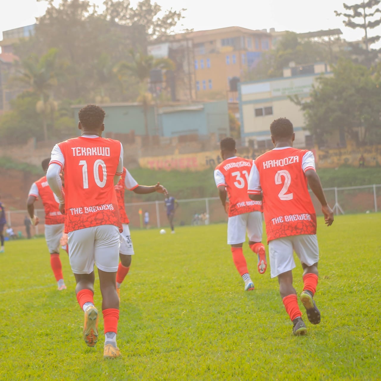 Tekakwo James “Majes” celebrating a goal together with his teammates 