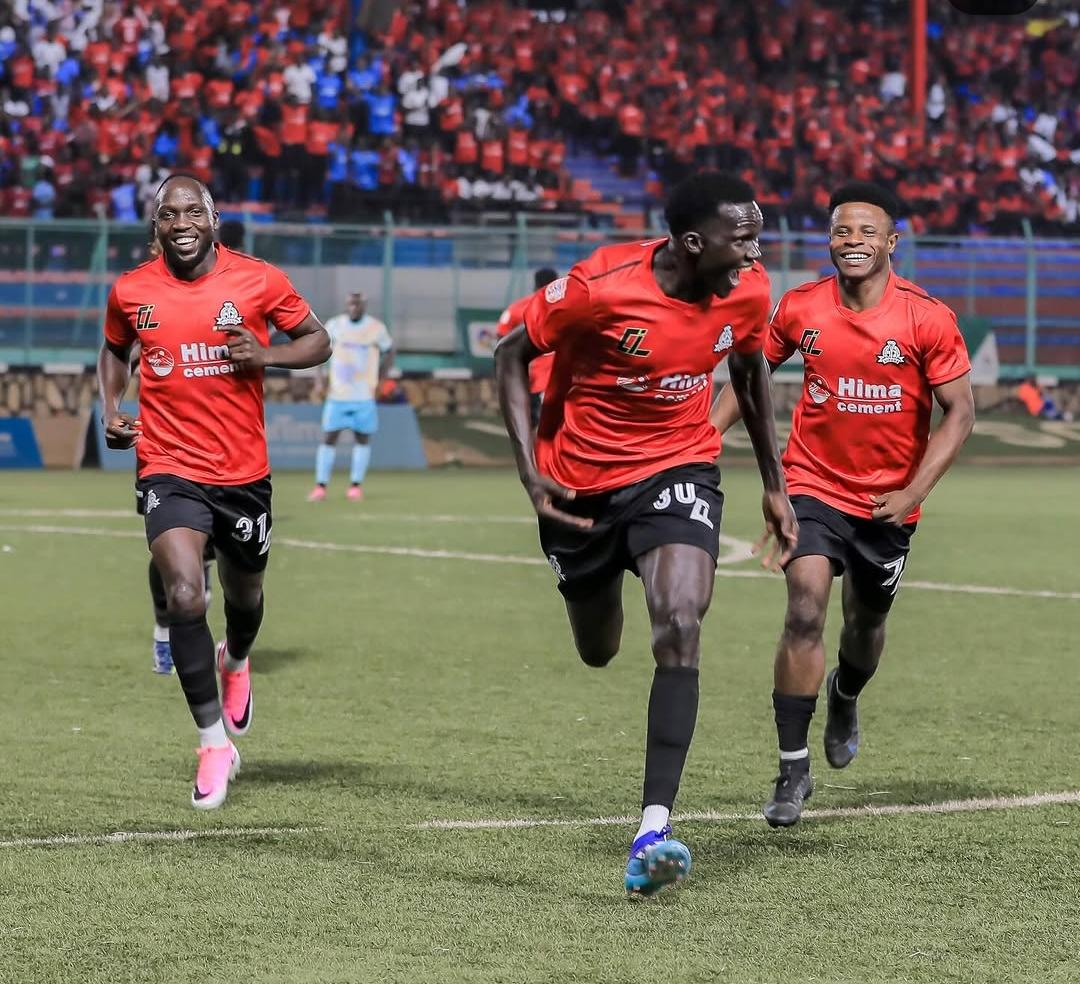 Torach celebrating his goal against Lugazi FC