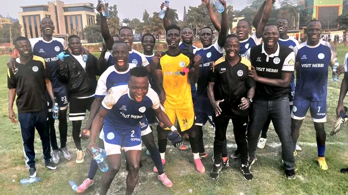 Royals celebrating after 1-2 win at Bugolobi coffee grounds