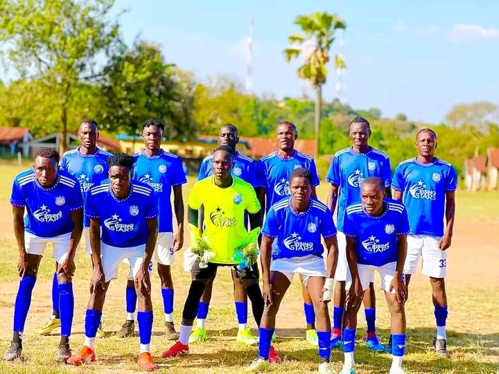 Lemeriga Gato with his teammates (Koboko Rising Stars)