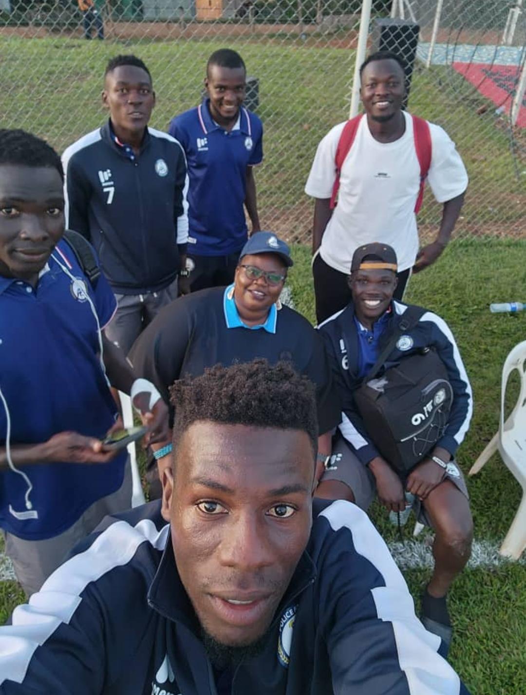 Sandra and some of the footballers