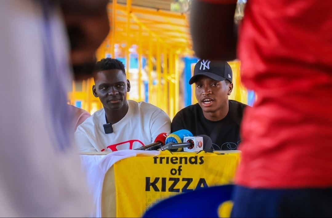 Kizza Mustafa and Allan Okello during the charity match press conference
