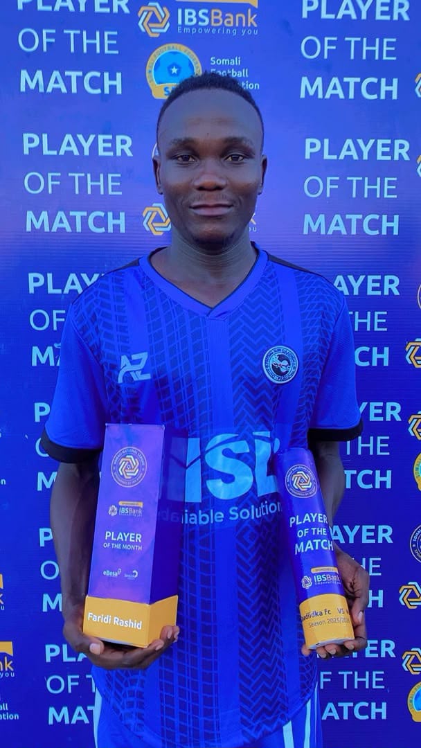 Image ; Faridi poses with his player of the match and player of the month accolades