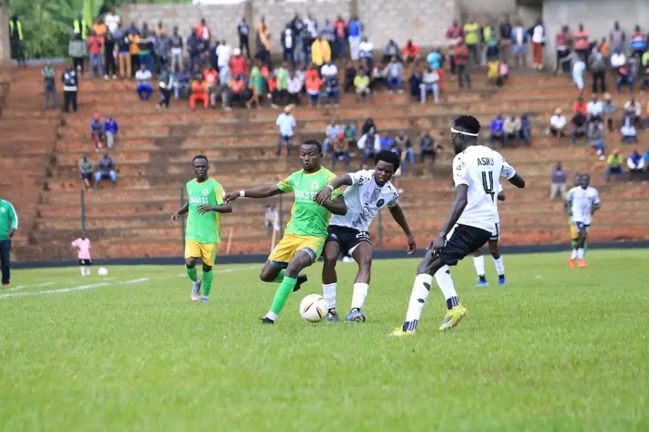 Bashir Asiku (White ribbon) against Lugazi Fc 