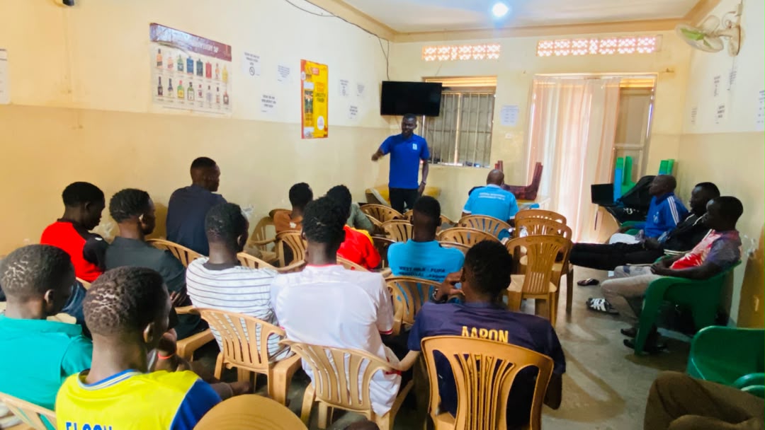 Onduparaka Fc Players and Technical staff at Tualu guest house during the training 
