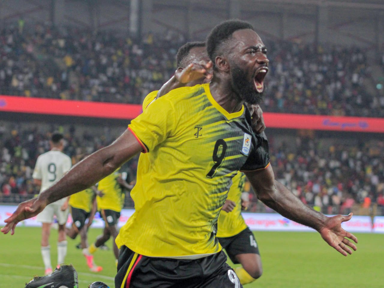 Vula celebrating his first goal for cranes (courtesy Image )