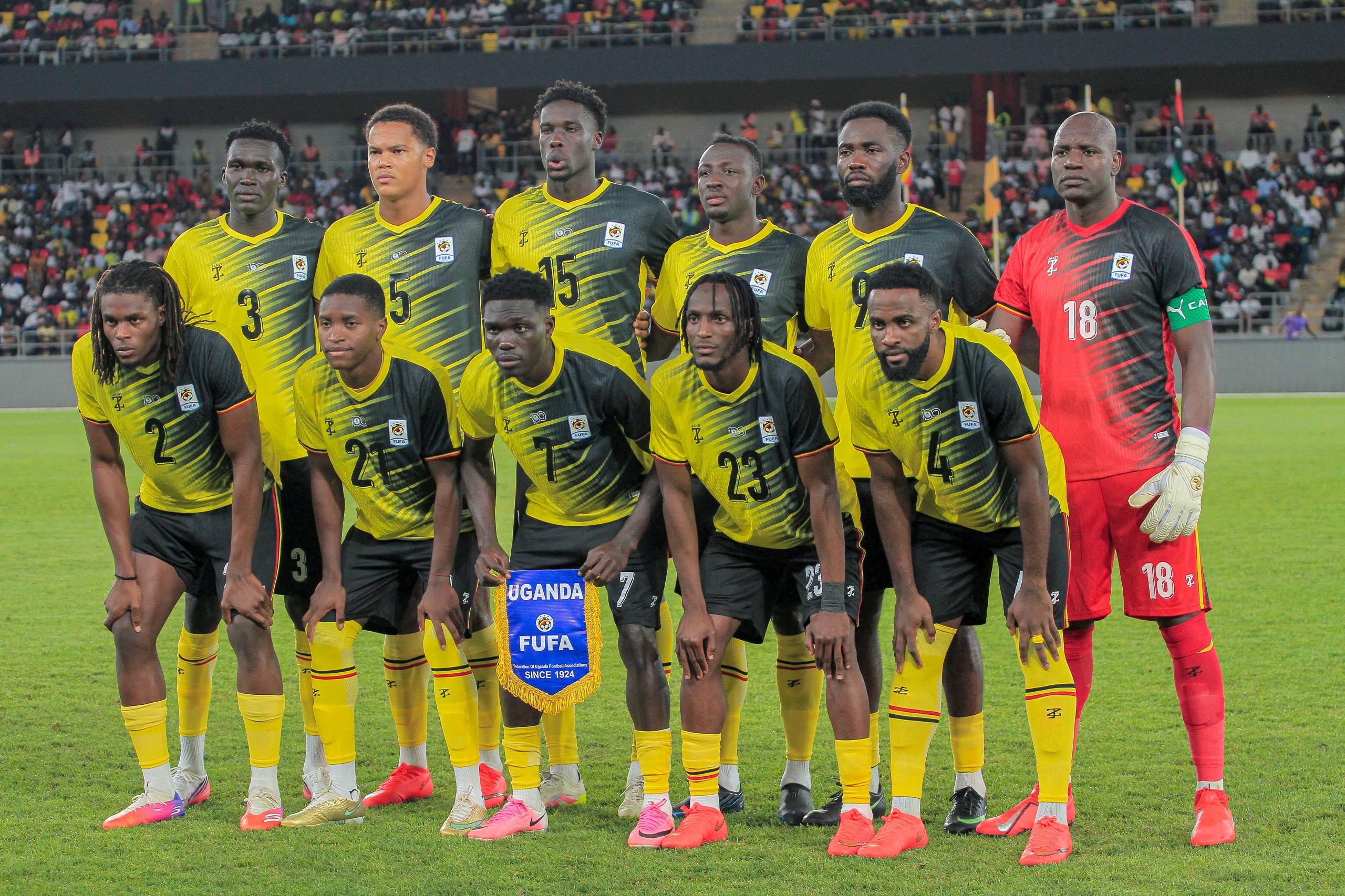 Image ( courtesy ) :The Uganda Cranes first eleven against Libya 