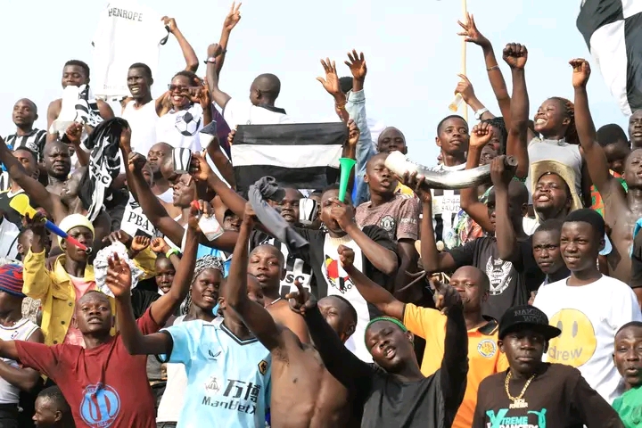 Fans at Bar Okororo stadium,home of Paidha Black Angels SC ( Photo Credit:PBA Media)