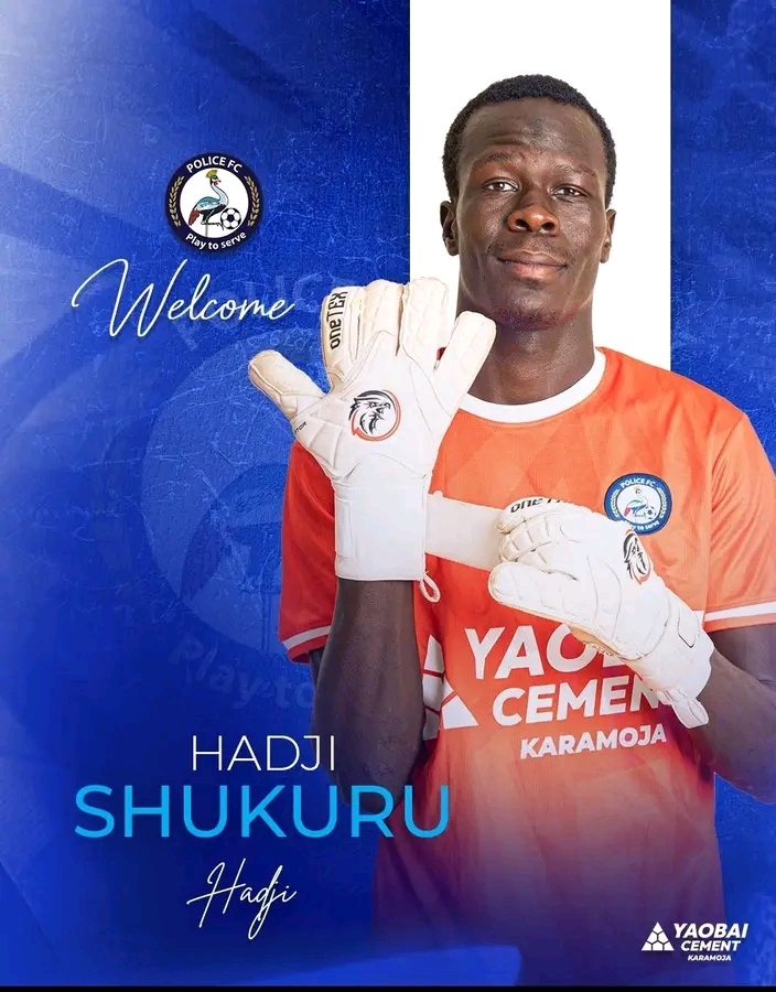 Hadji Shukuru, Uganda Police FC's new shot stopper ( Photo Credit: Police Fc Media)