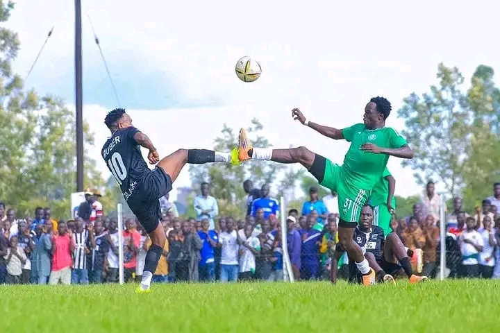 Muber Eric (PBA) in action against Onduparaka FC at Green light stadium